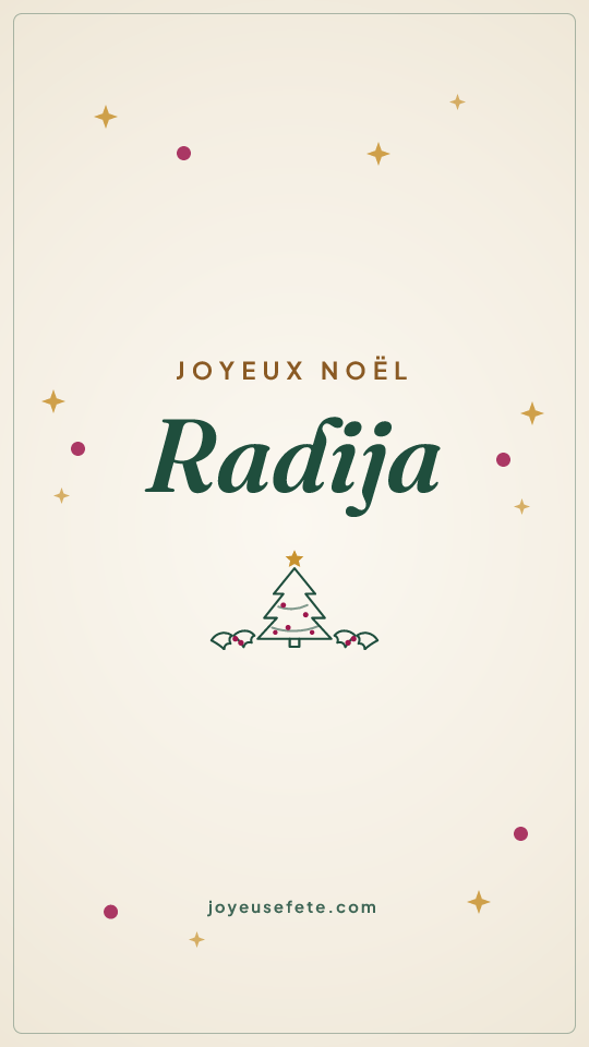 Image « Joyeux Noël Radija » au format story