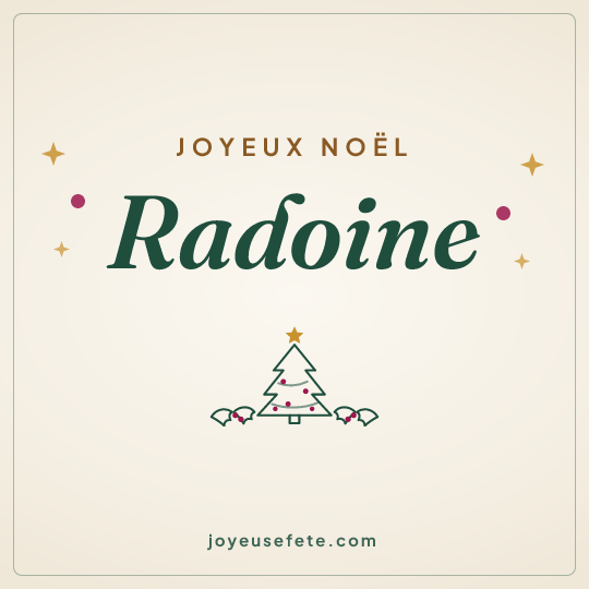 Image carrée « Joyeux Noël Radoine » pour WhatsApp