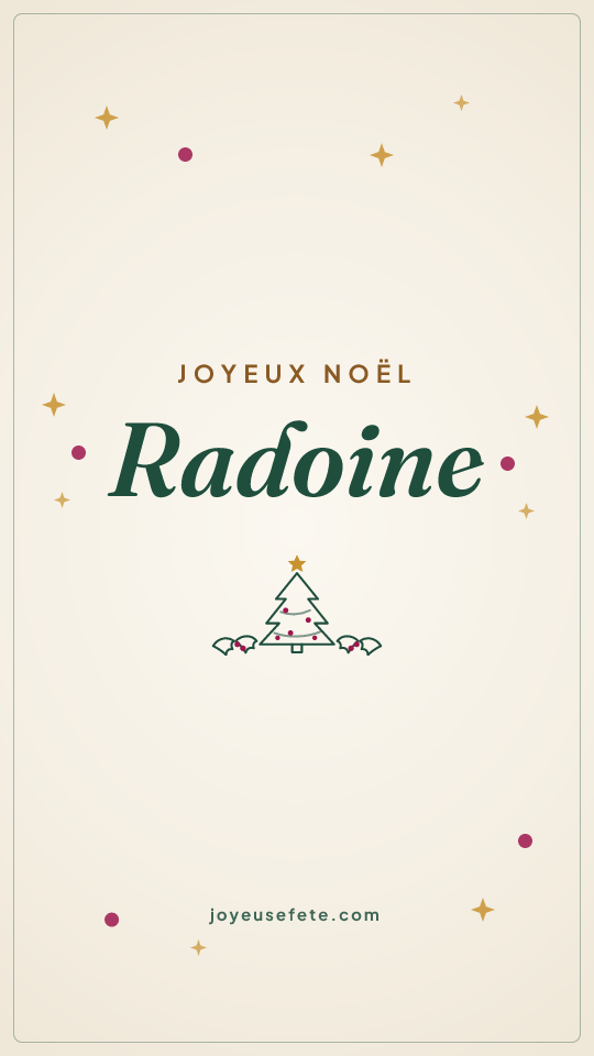 Image « Joyeux Noël Radoine » au format story