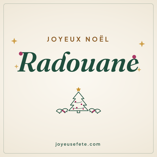 Image carrée « Joyeux Noël Radouane » pour WhatsApp