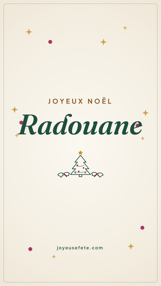 Image « Joyeux Noël Radouane » au format story