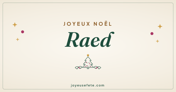 Image « Joyeux Noël Raed » au format large