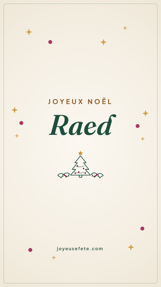 Image « Joyeux Noël Raed » au format story