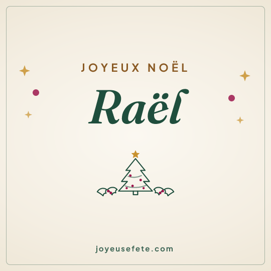 Image carrée « Joyeux Noël Raël » pour WhatsApp