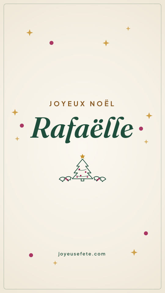 Image « Joyeux Noël Rafaëlle » au format story