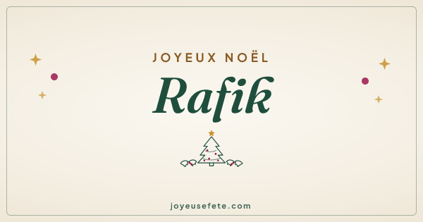 Image « Joyeux Noël Rafik » au format large
