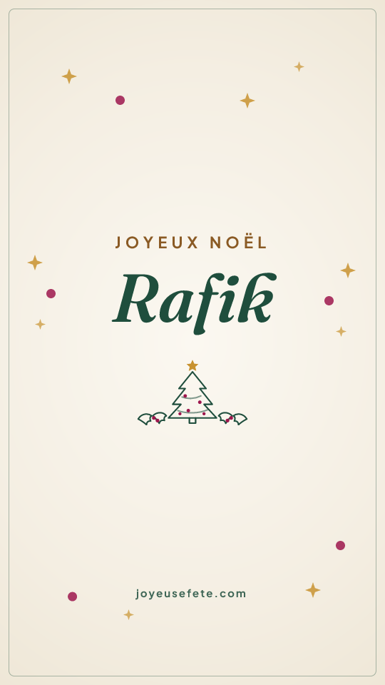 Image « Joyeux Noël Rafik » au format story