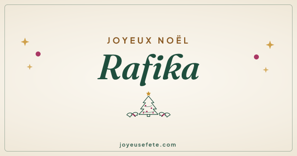 Image « Joyeux Noël Rafika » au format large
