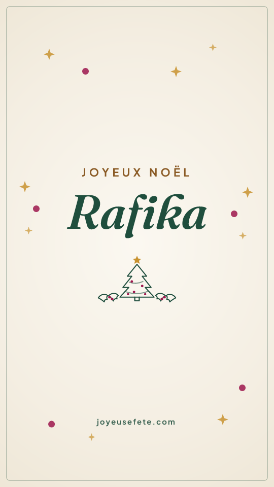 Image « Joyeux Noël Rafika » au format story