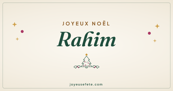 Image « Joyeux Noël Rahim » au format large