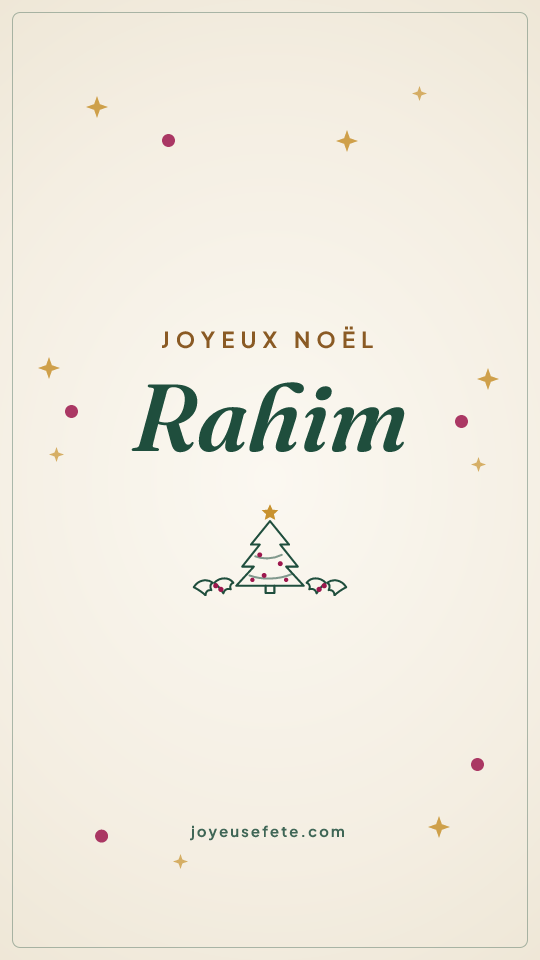 Image « Joyeux Noël Rahim » au format story