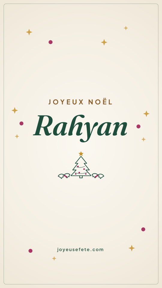Image « Joyeux Noël Rahyan » au format story