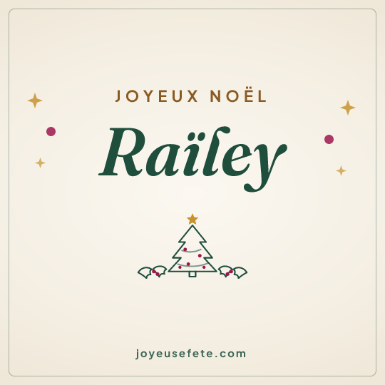 Image carrée « Joyeux Noël Raïley » pour WhatsApp