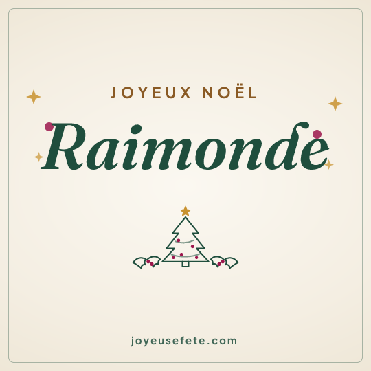 Image carrée « Joyeux Noël Raimonde » pour WhatsApp