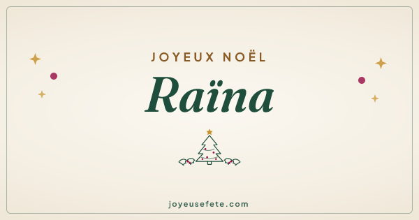 Image « Joyeux Noël Raïna » au format large