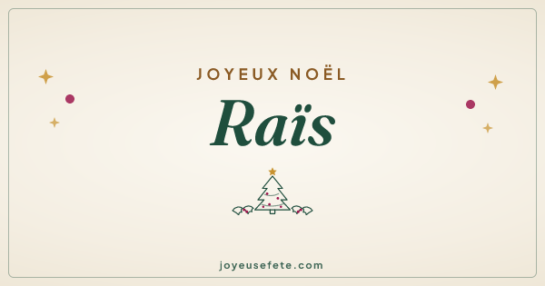 Image « Joyeux Noël Raïs » au format large