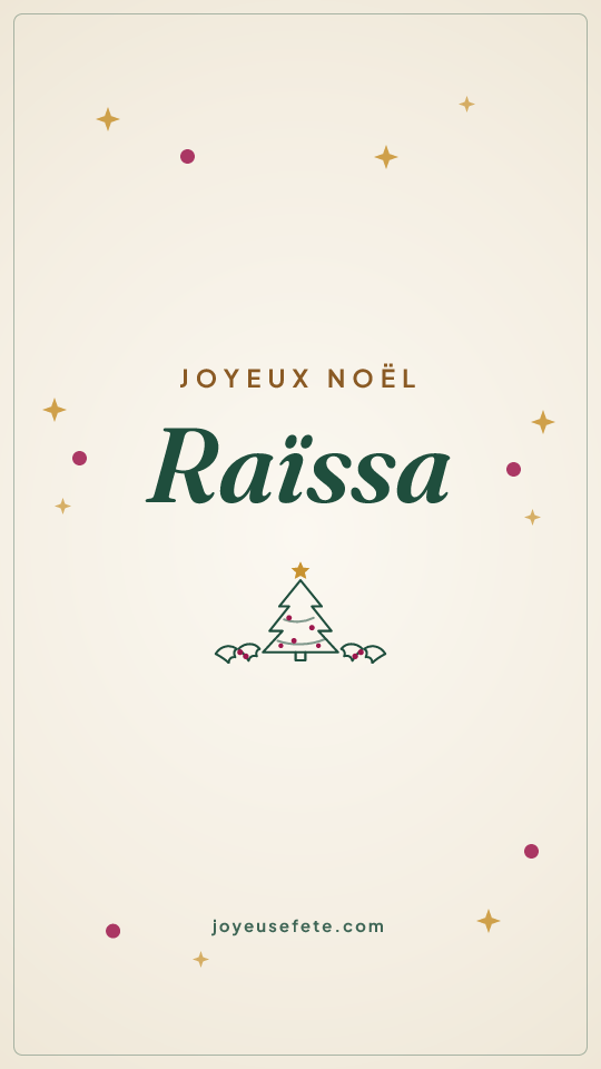 Image « Joyeux Noël Raïssa » au format story