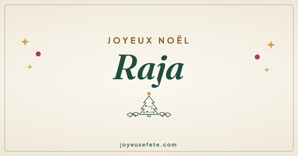 Image « Joyeux Noël Raja » au format large