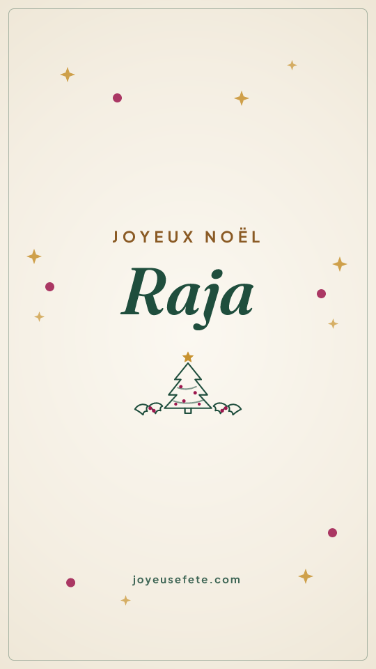 Image « Joyeux Noël Raja » au format story