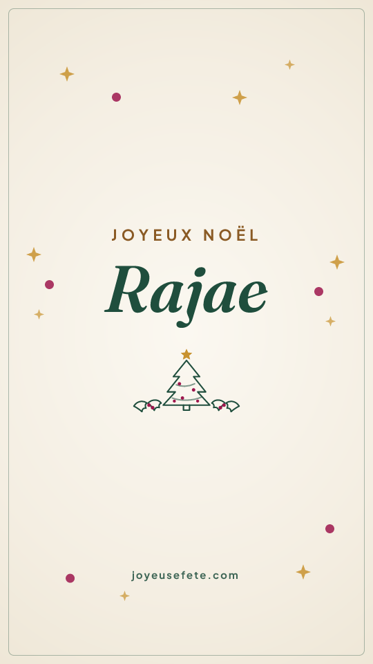 Image « Joyeux Noël Rajae » au format story
