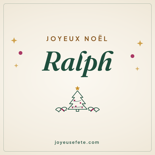 Image carrée « Joyeux Noël Ralph » pour WhatsApp