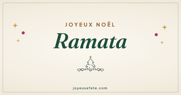 Image « Joyeux Noël Ramata » au format large