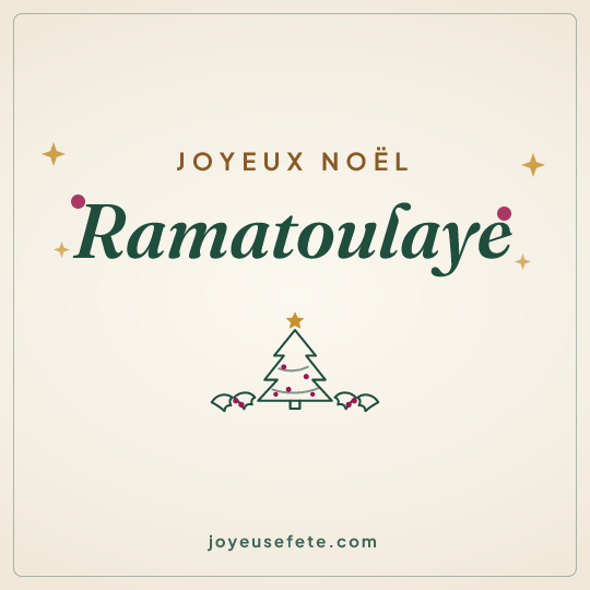 Image carrée « Joyeux Noël Ramatoulaye » pour WhatsApp