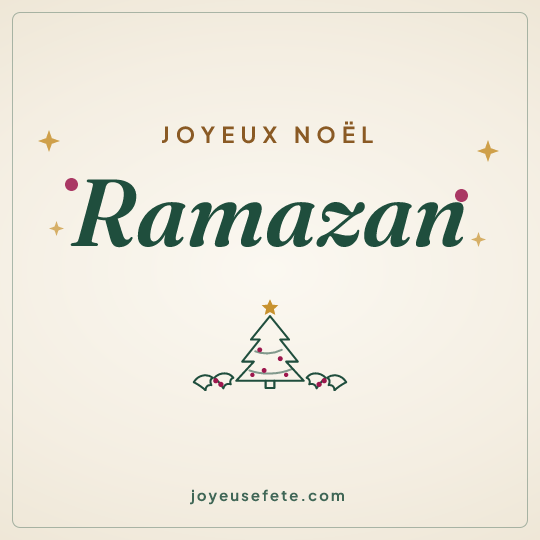 Image carrée « Joyeux Noël Ramazan » pour WhatsApp
