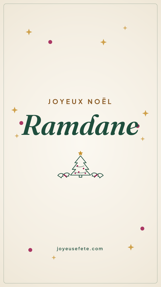 Image « Joyeux Noël Ramdane » au format story