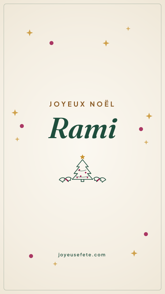 Image « Joyeux Noël Rami » au format story