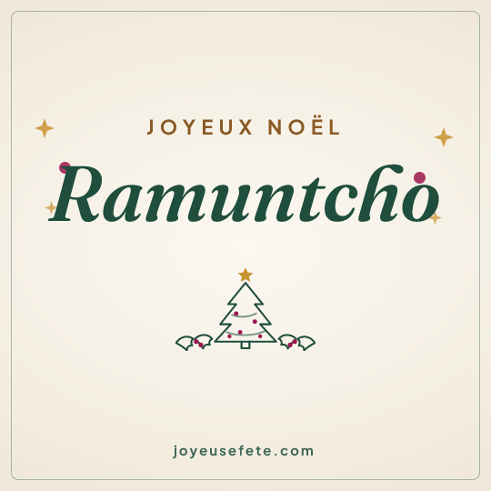 Image carrée « Joyeux Noël Ramuntcho » pour WhatsApp