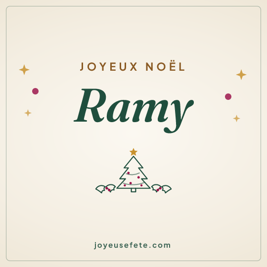 Image carrée « Joyeux Noël Ramy » pour WhatsApp