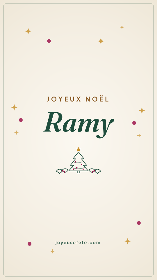Image « Joyeux Noël Ramy » au format story