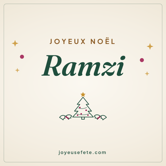 Image carrée « Joyeux Noël Ramzi » pour WhatsApp