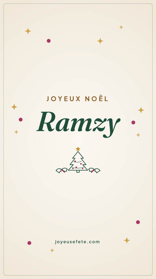 Image « Joyeux Noël Ramzy » au format story