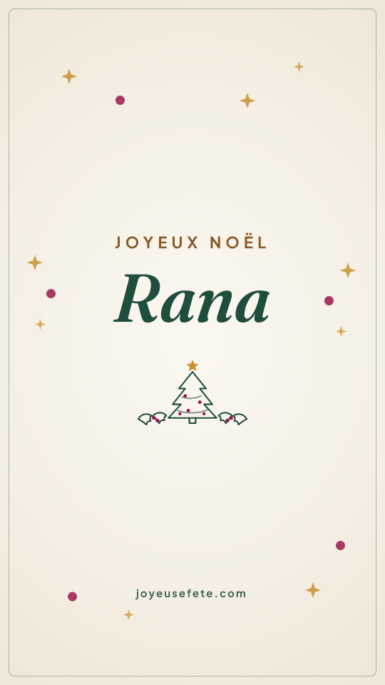 Image « Joyeux Noël Rana » au format story