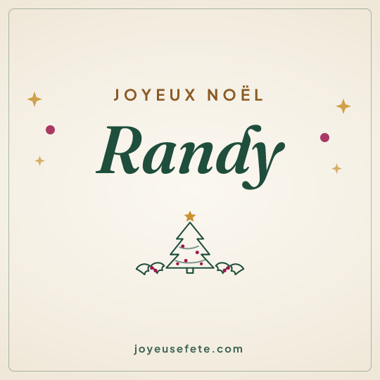 Image carrée « Joyeux Noël Randy » pour WhatsApp