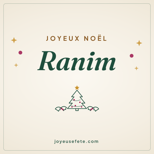 Image carrée « Joyeux Noël Ranim » pour WhatsApp