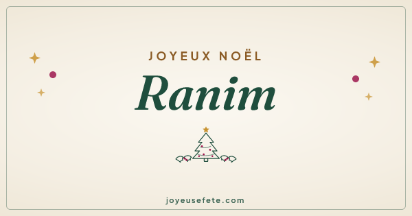 Image « Joyeux Noël Ranim » au format large