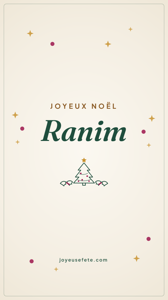 Image « Joyeux Noël Ranim » au format story