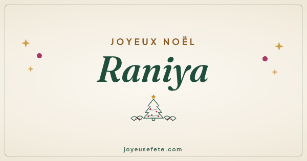 Image « Joyeux Noël Raniya » au format large