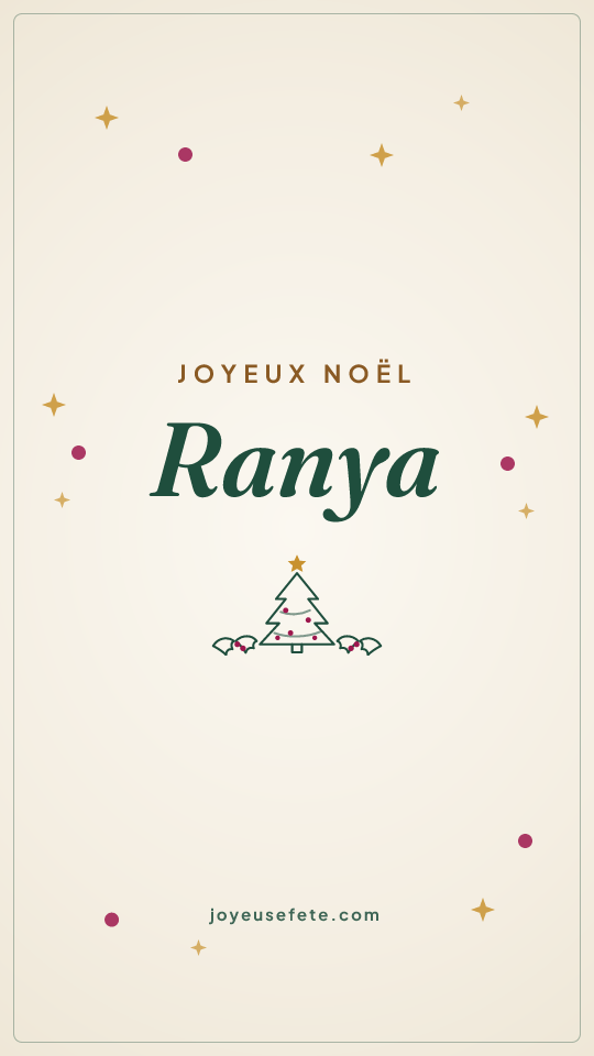 Image « Joyeux Noël Ranya » au format story