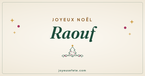 Image « Joyeux Noël Raouf » au format large