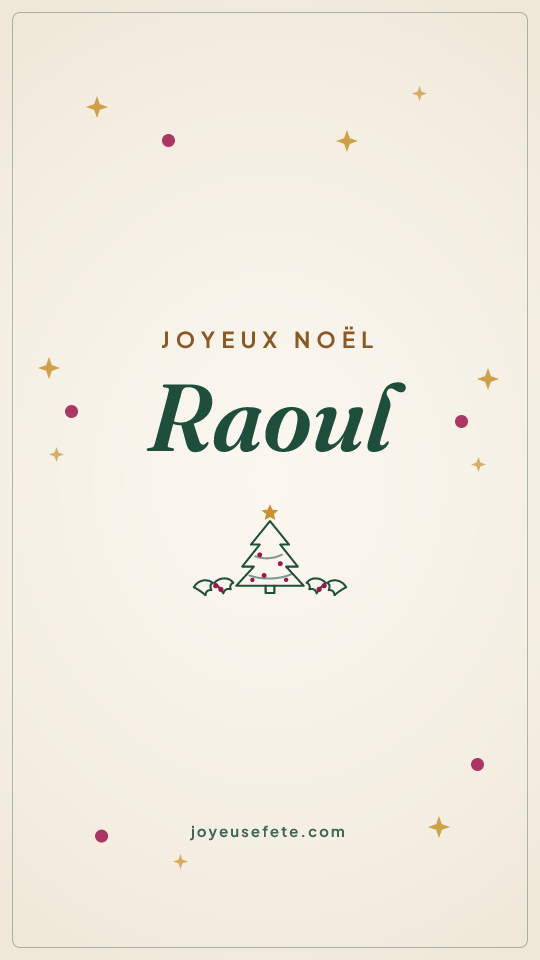 Image « Joyeux Noël Raoul » au format story