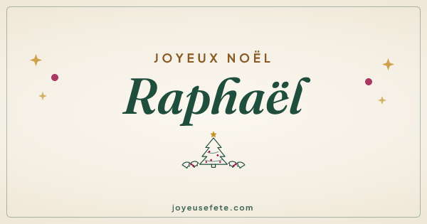 Image « Joyeux Noël Raphaël » au format large