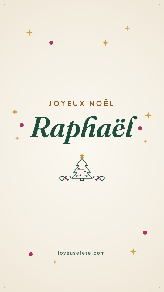 Image « Joyeux Noël Raphaël » au format story