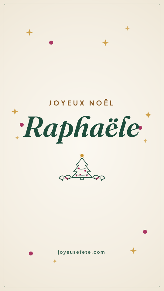 Image « Joyeux Noël Raphaële » au format story