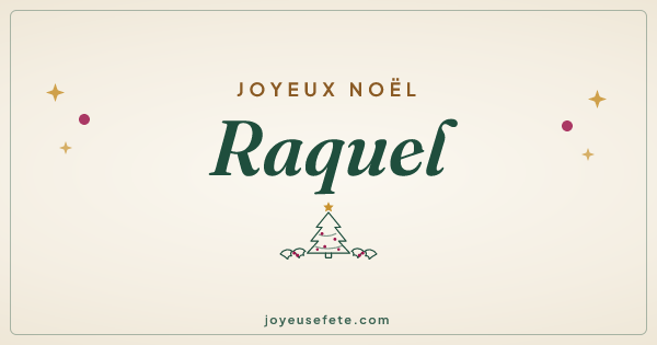 Image « Joyeux Noël Raquel » au format large