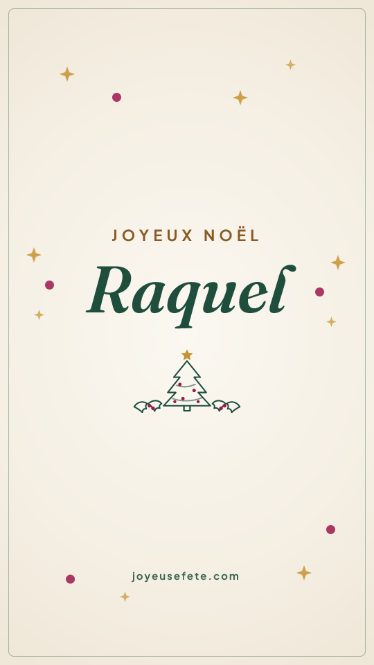 Image « Joyeux Noël Raquel » au format story