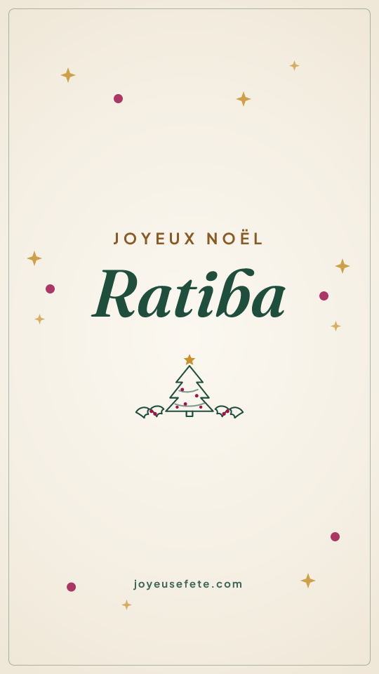 Image « Joyeux Noël Ratiba » au format story